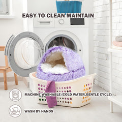 BELEEWILWON cat bed durable faux fur adds luxury and easy care durability