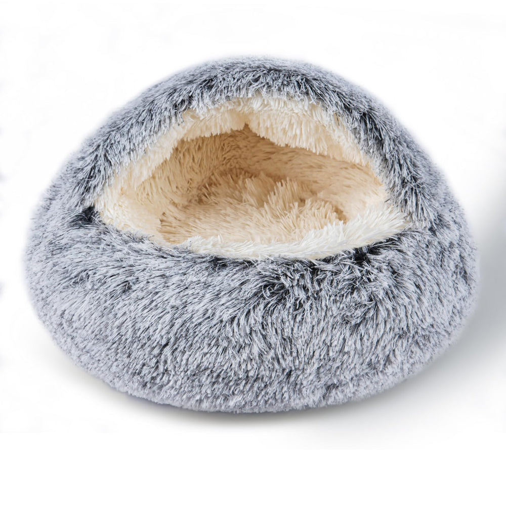 BELEEWILWON cat bed shell-shape offers secure head and neck support for restful lounging