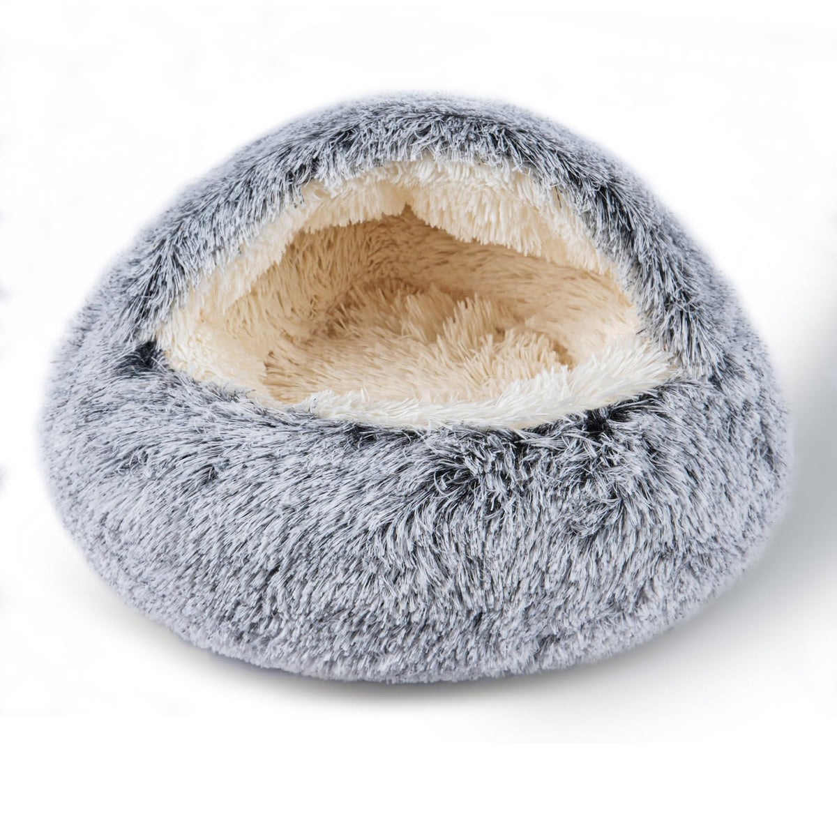 BELEEWILWON cat bed shell-shape offers secure head and neck support for restful lounging