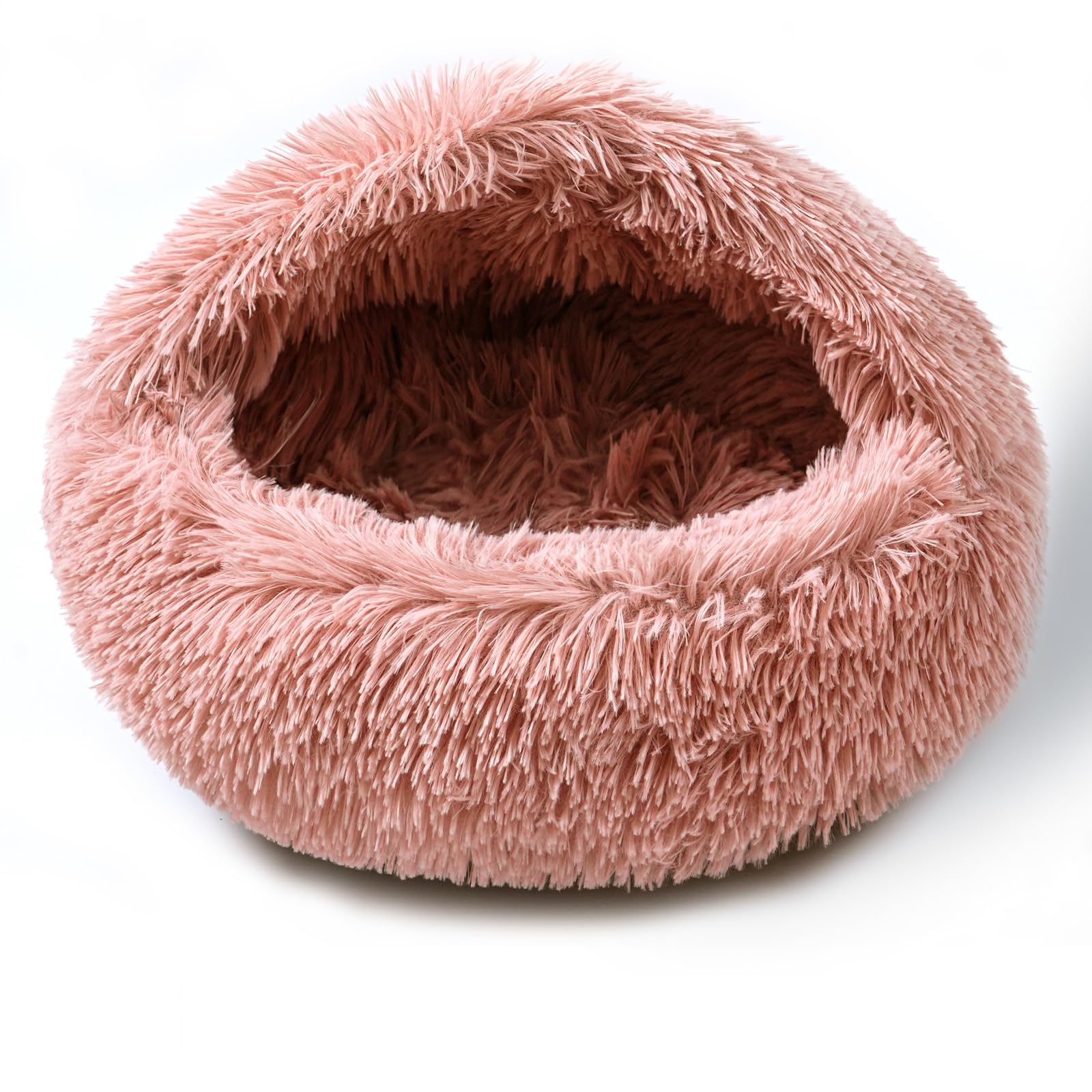 BELEEWILWON cat bed shell-shape offers secure, cozy nesting for calm naps.