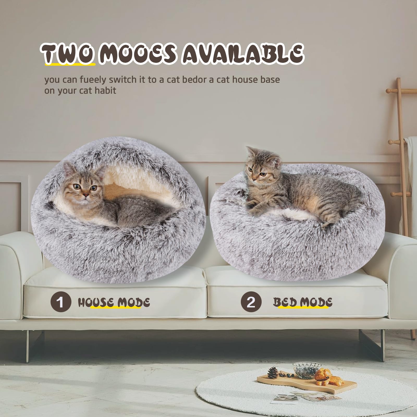 BELEEWILWON cat bed small 20x20 for compact spaces and cozy napping.
