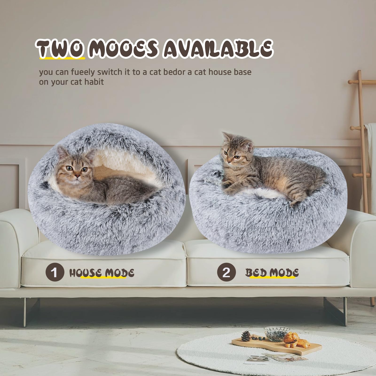 BELEEWILWON cat bed small size fits compact spaces for tiny indoor cats