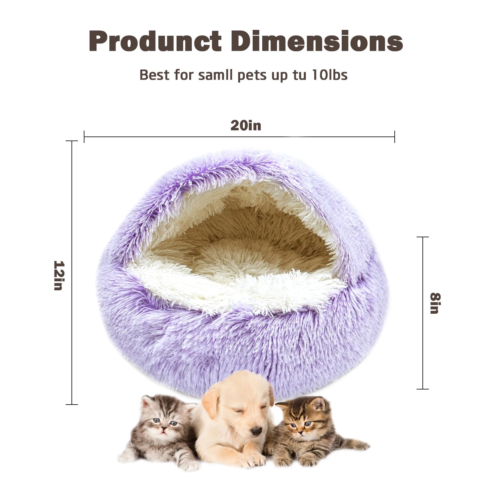 BELEEWILWON cat bed with soft fill provides plush comfort and joint support