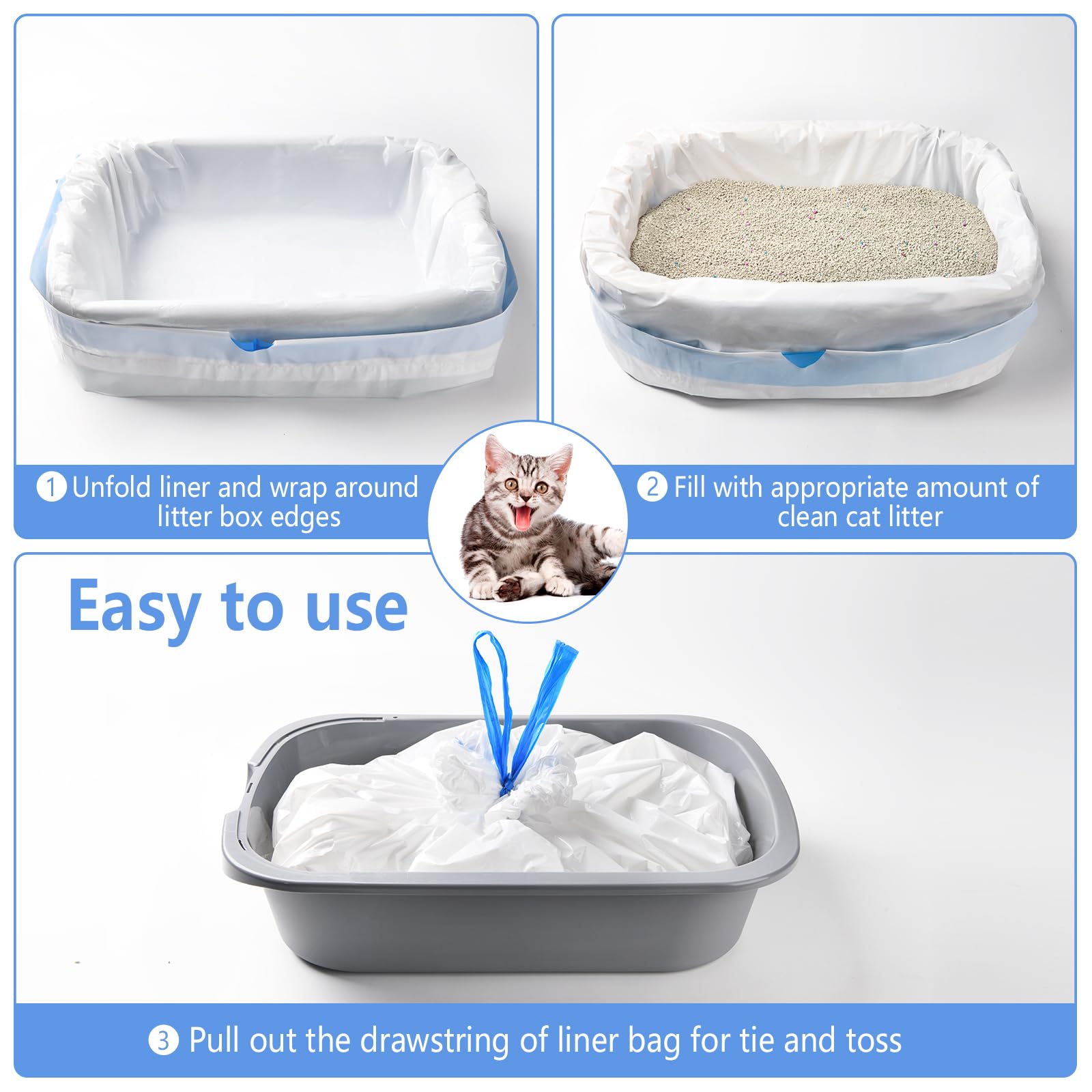 Belinlen litter bag helps easy cleanup with lift-and-tie convenience.