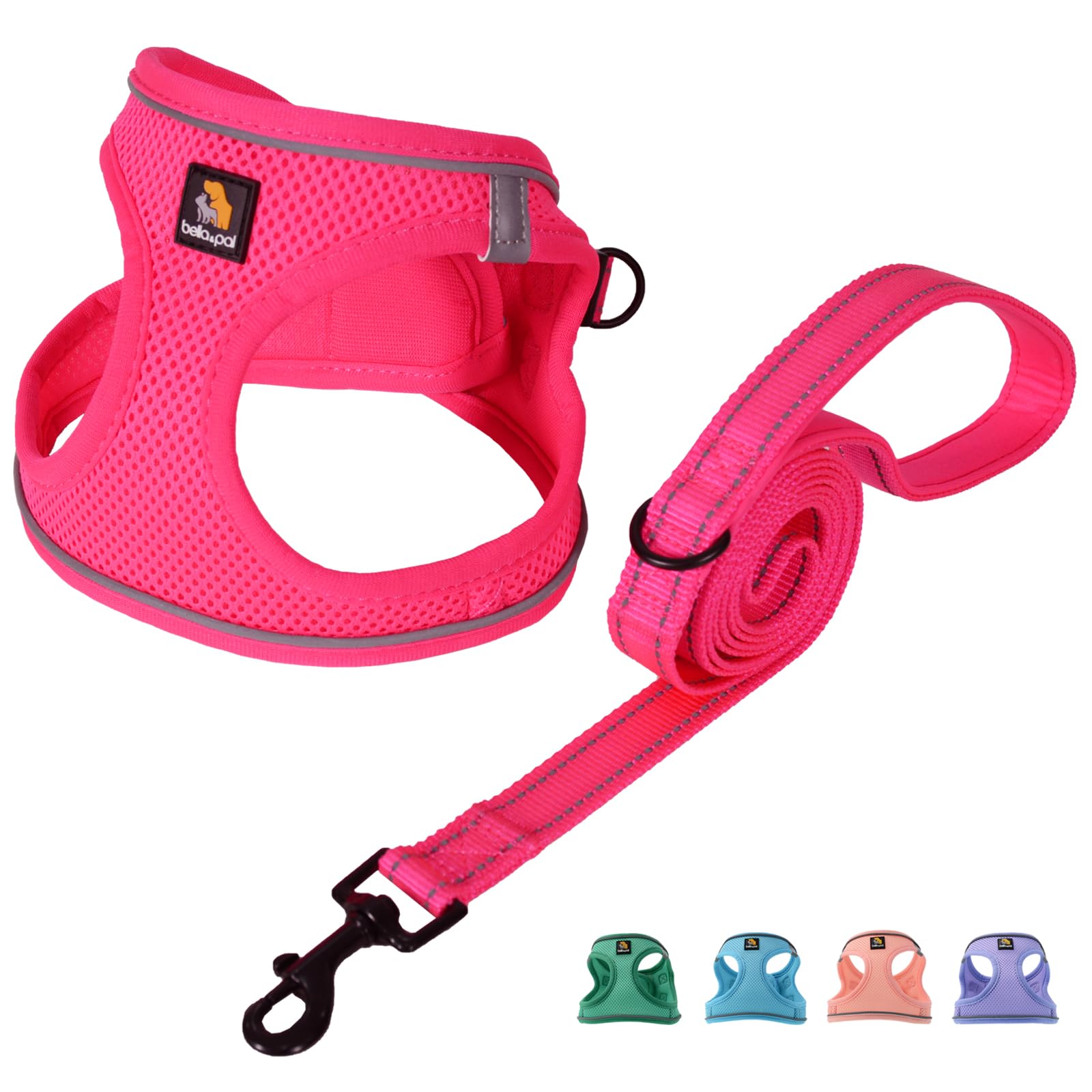 Arnés BELLA & PAL paso-entrada con malla transpirable para perro pequeño.