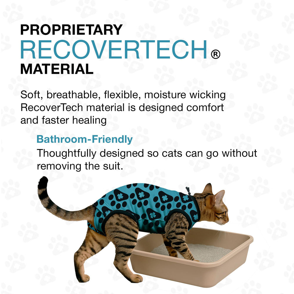 BellyGuard-cat-potty-access-easy: facilitates potty use during healing.