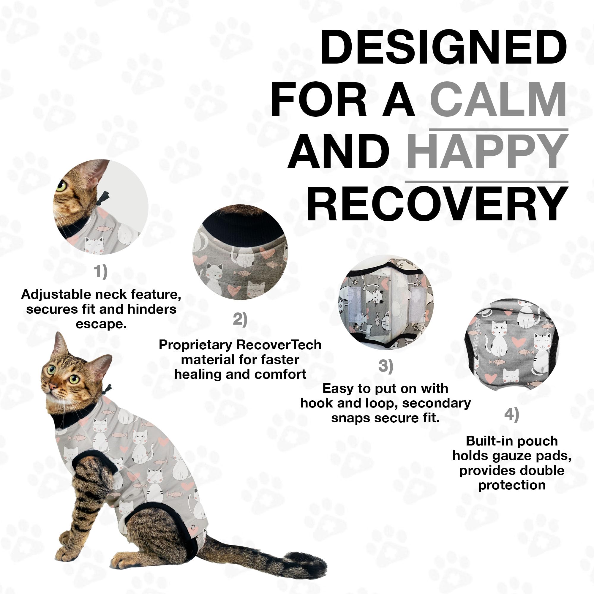BellyGuard cat recovery suit warmth-secure-fit offers cozy, secure coverage.