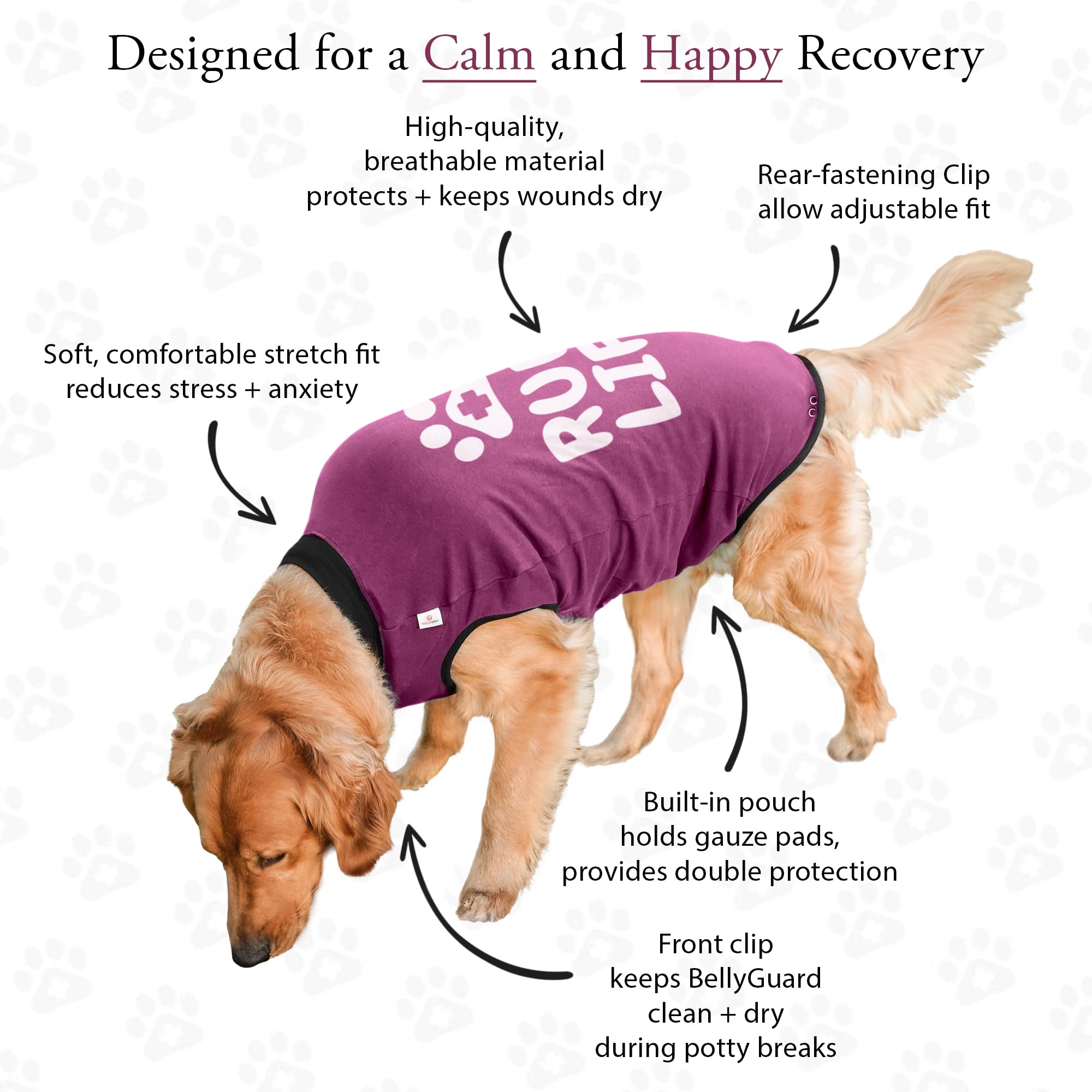 BellyGuard recovery suit prepared for potty breaks, rolled up with secure flaps