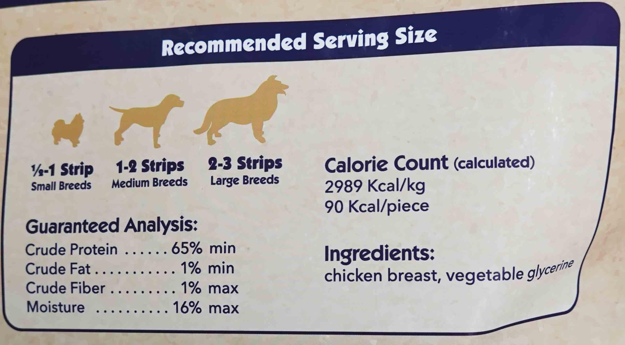 Bellyrubs proudly made in USA chicken strips assure quality and freshness