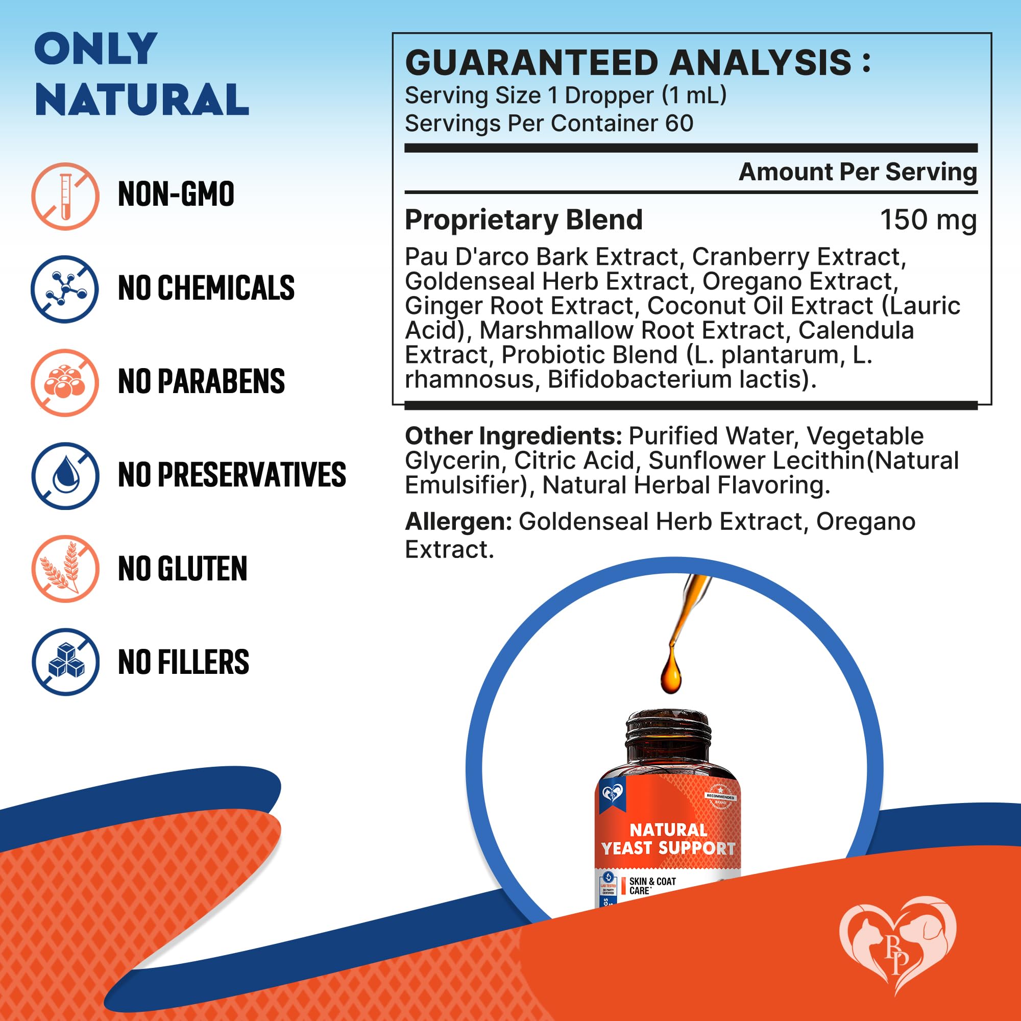Beloved Pets drops with clear label for easy daily use