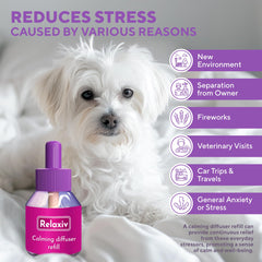 Beloved Pets de-stress formula diffuser refill helps minimize fighting and tension among pets.