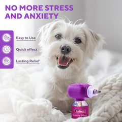 Beloved Pets diffuser refill covers up to 700 sq ft for long-lasting calming support.
