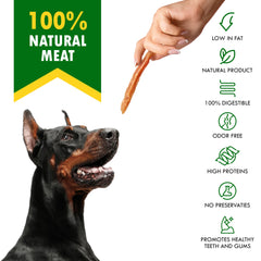 Beloved Pets dog treats chicken jerky strips puppy chew training reward close-up
