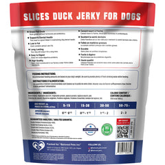 Beloved Pets Duck Jerky pieces training—bite-sized rewards for positive reinforcement.