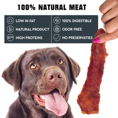 Beloved Pets Duck Jerky serving bowl—savory rewards for daily training sessions.