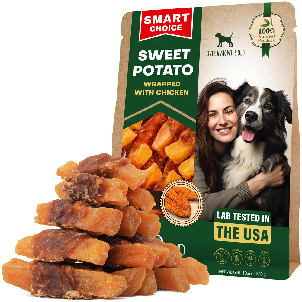 Beloved Pets patata dulce envuelta pollo, recompensa sabrosa para entrenamiento