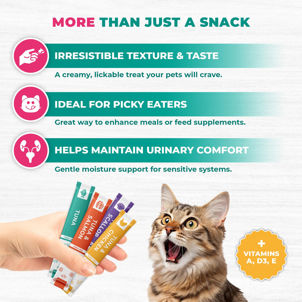 Beloved Pets premium tuna mix flavors include salmon, chicken, and scallop