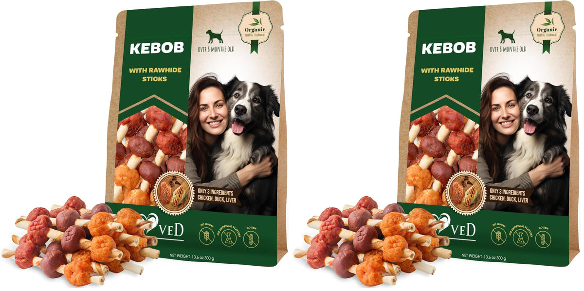 Beloved Pets rawhide kabobs-duck-chicken-11oz-pack-1 shows durable chew for training rewards