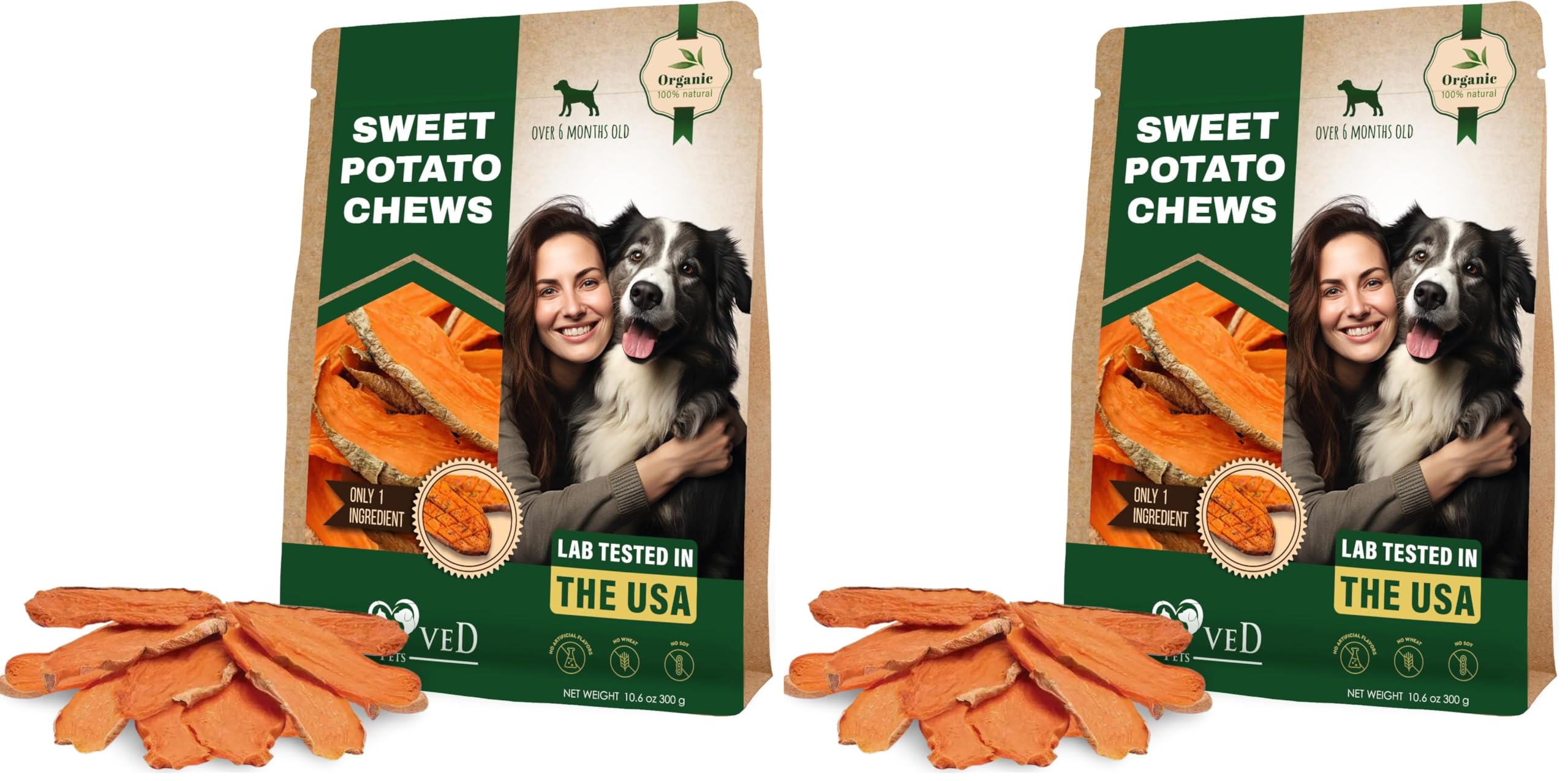 Beloved Pets sweet potato dog treats 11oz packshot ideal for training sessions