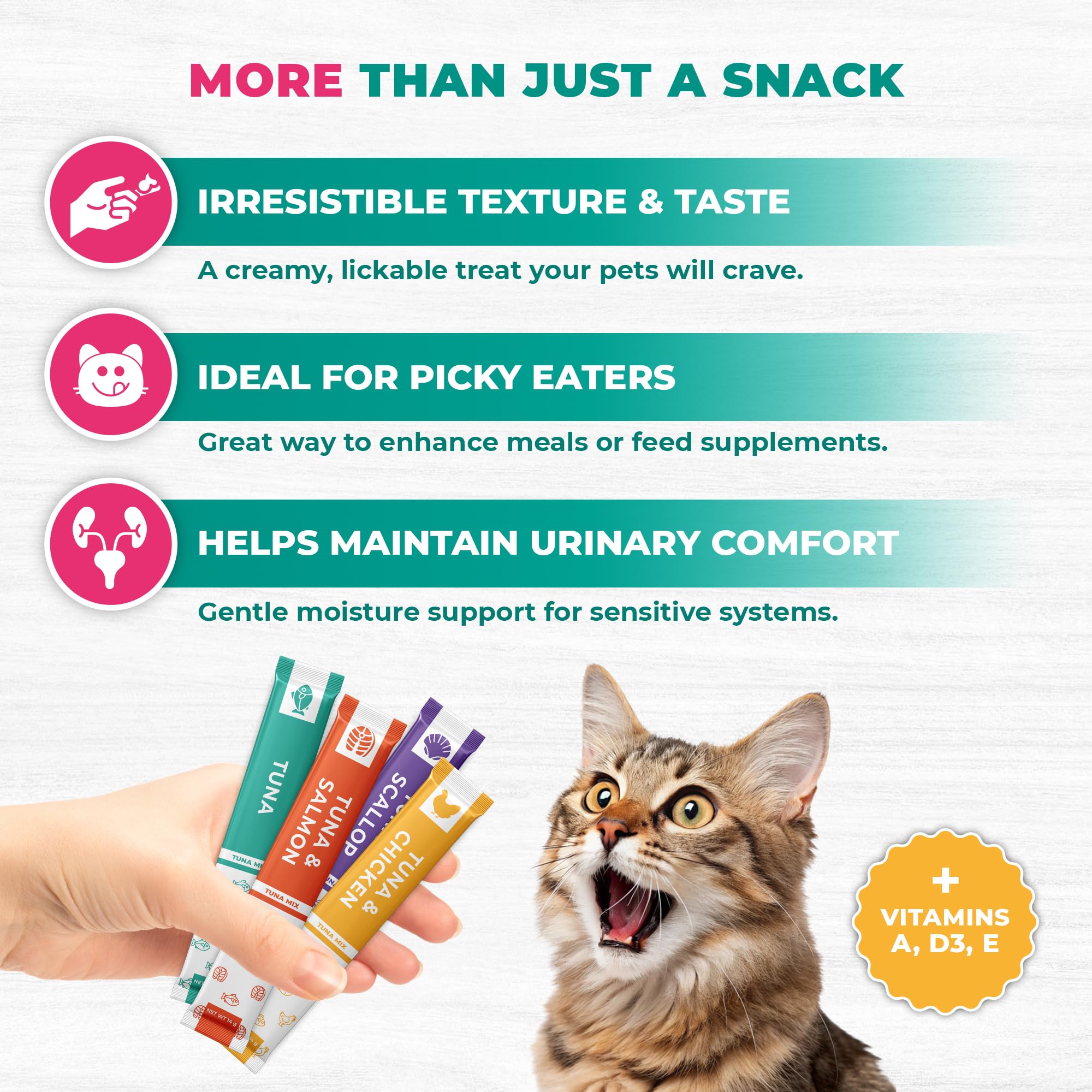 Beloved Pets tubos para salud urinaria en gatos, con cranberry y vitaminas.