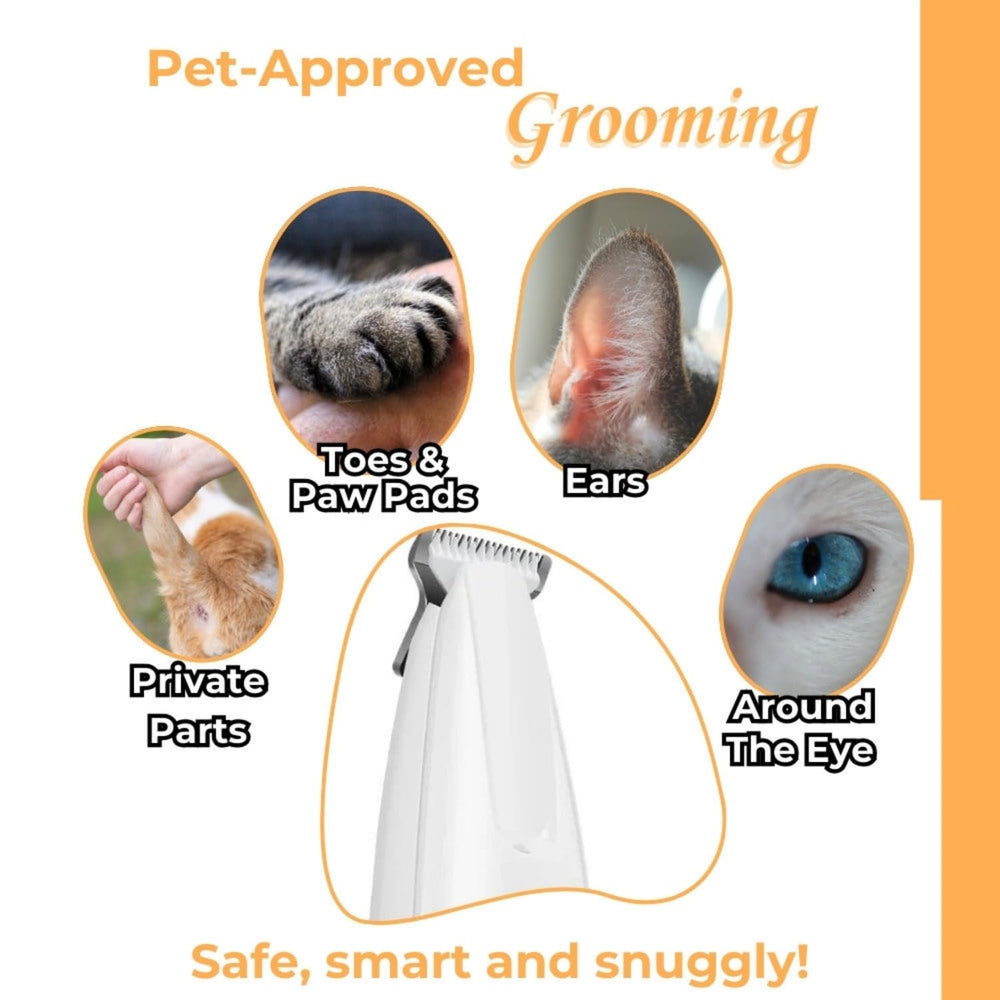 Belvedir Cat Grooming Trimmer aids safe facial grooming with smooth blades.
