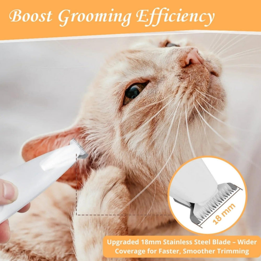 Belvedir Cat Grooming Trimmer LED light aiding precision.