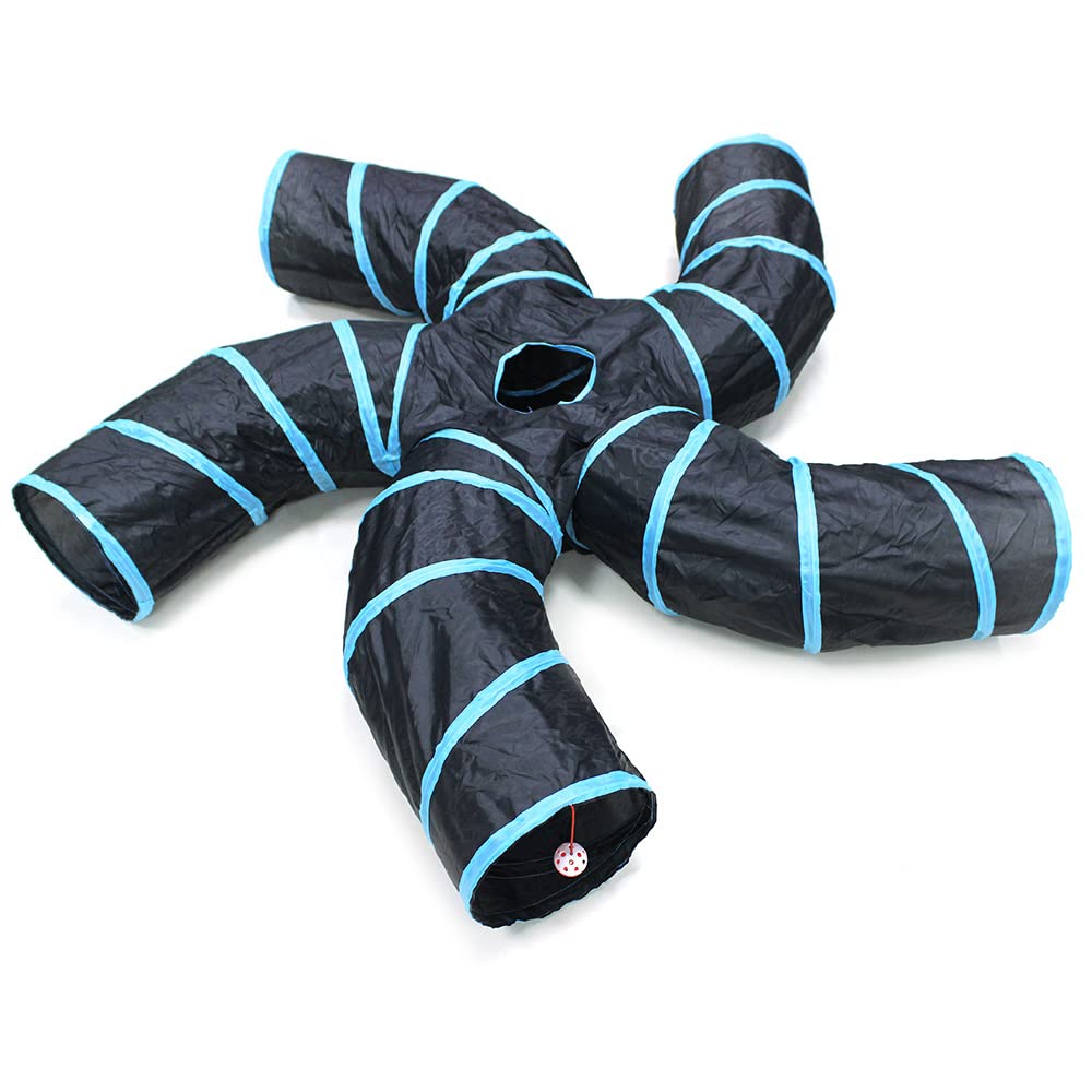 Bemodst cat tunnel assembly demonstrates quick setup for hassle-free indoor play.