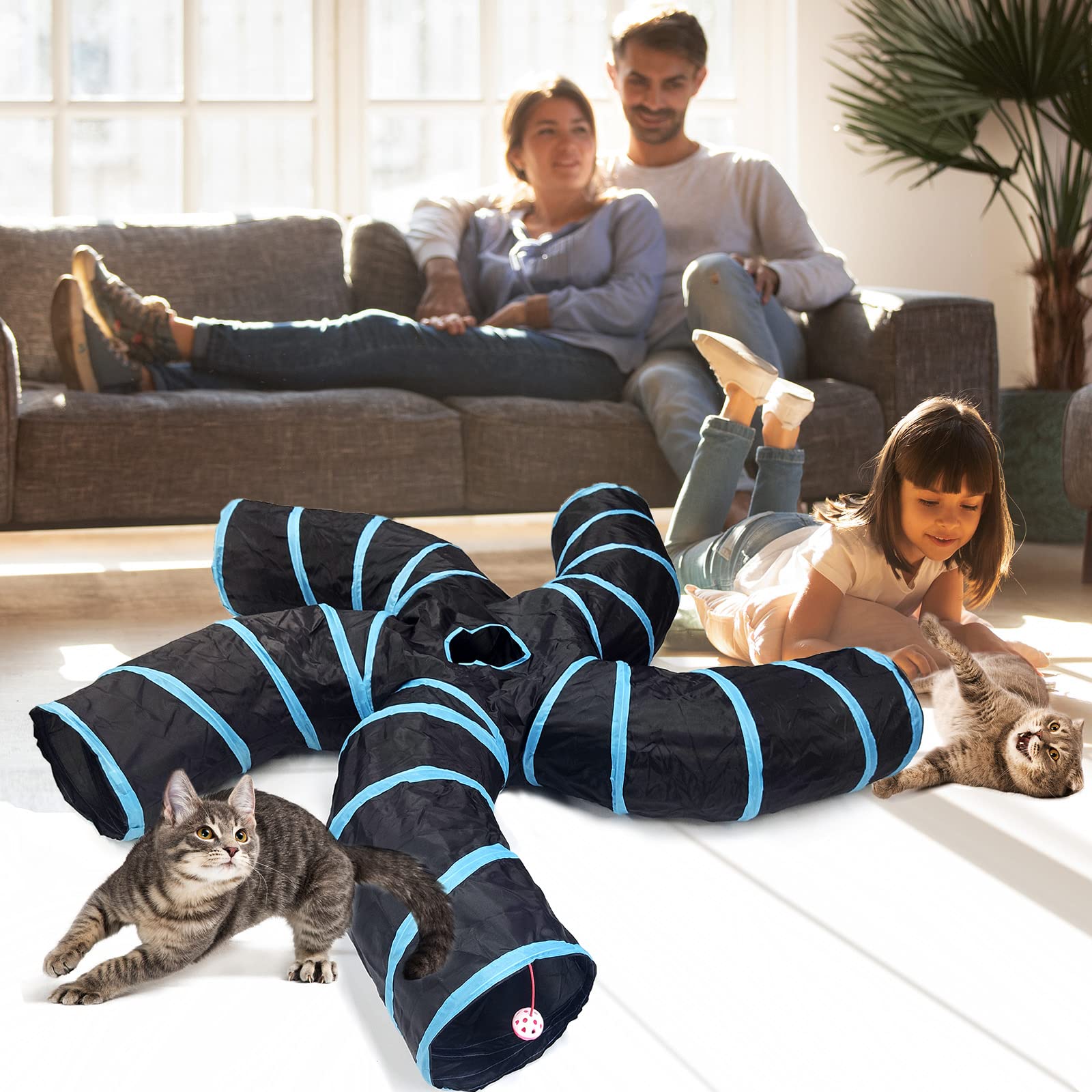 Bemodst cat tunnel uses tear-resistant fabric and a sturdy frame for durable daily use.