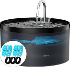 BEMOONY cat fountain 108oz capacity, ideal for travel and multi-cat homes.