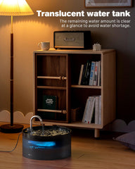BEMOONY cat water fountain filtration system reduces odors and debris