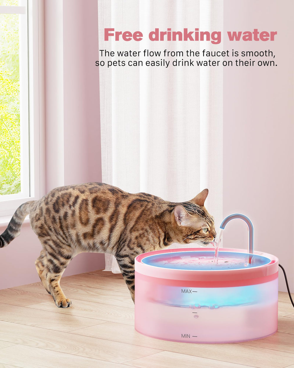 BEMOONY pink fountain anti-dry burn pump supports reliable operation