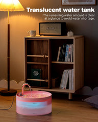BEMOONY pink fountain filter system shows filtration for clean water