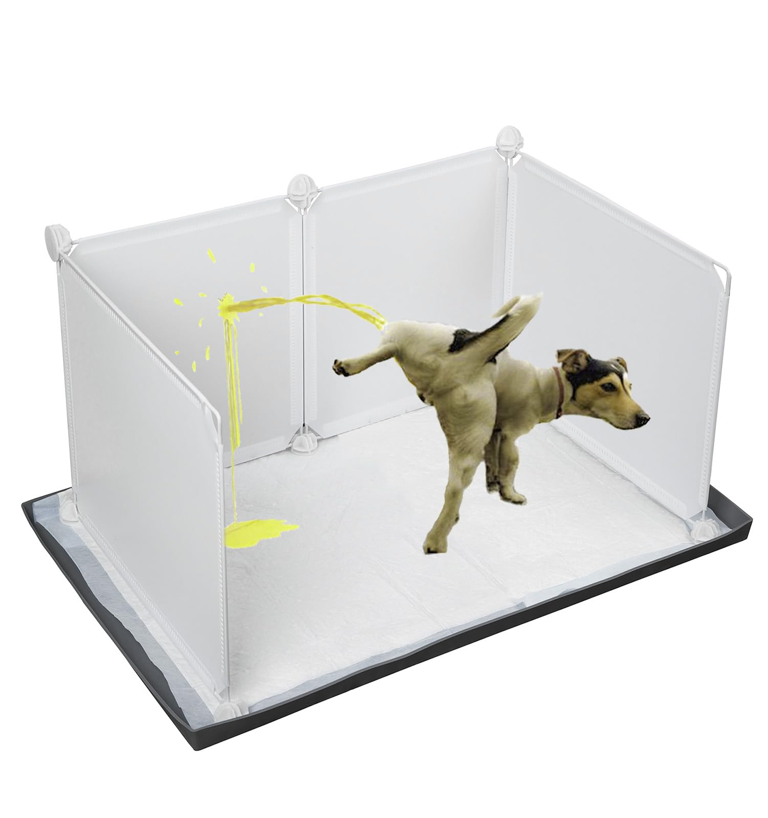 Bencacawinstyle dog litter box silicone pad protects floors and simplifies cleanup.