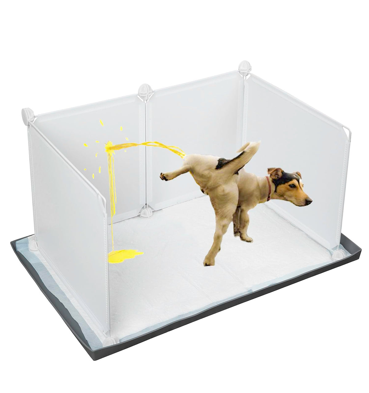 Bencacawinstyle dog litter box silicone pad protects floors and simplifies cleanup.