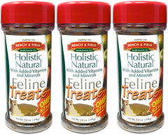 Bench & Field Holistic Cat Treats: crunchy fish-shaped bites for a tasty, low-calorie snack.