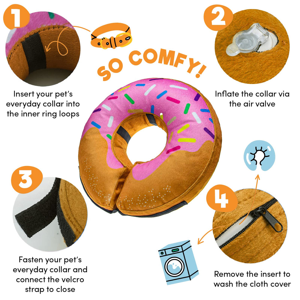 BENCMATE donut collar with soft material demonstrates gentle, comfortable recovery for dogs