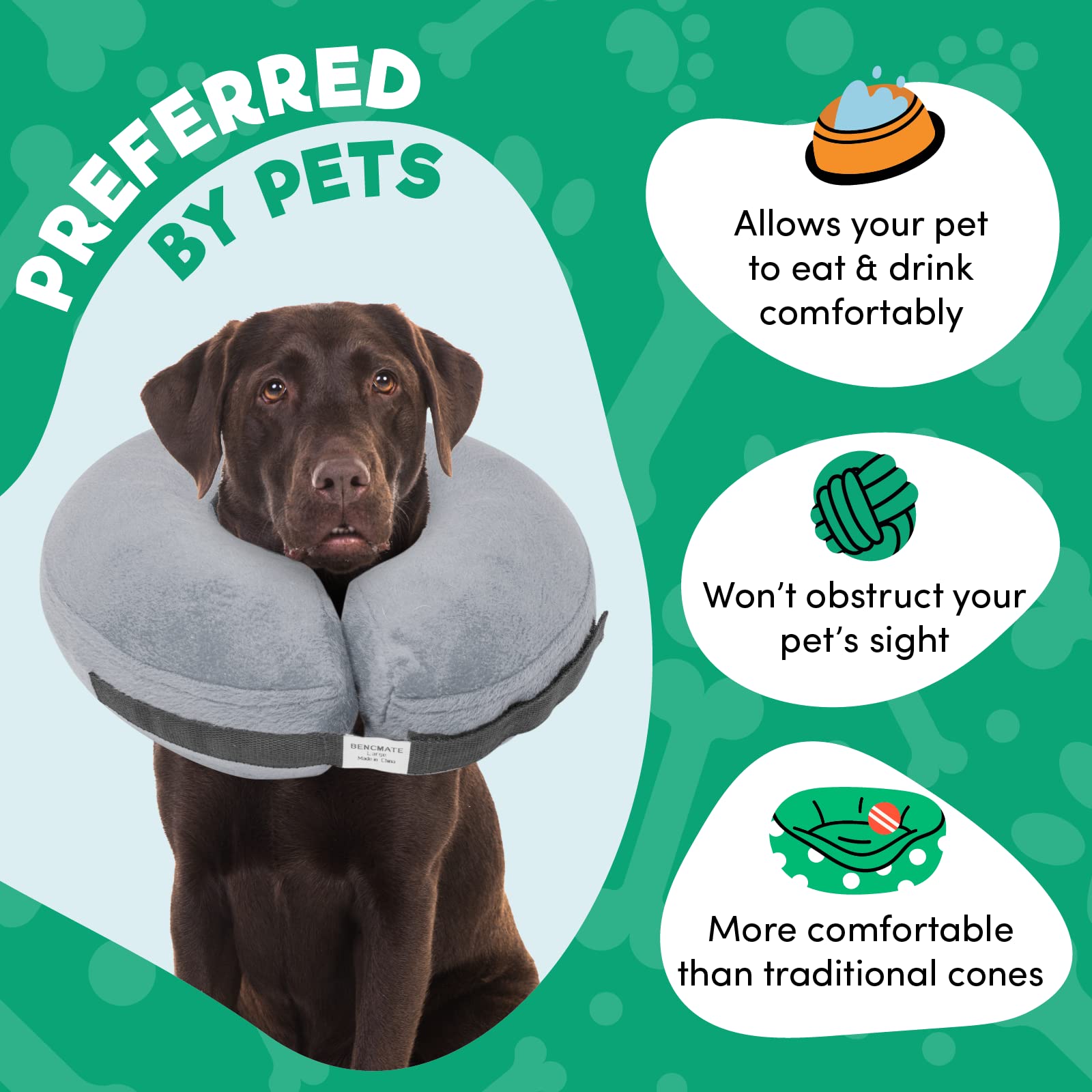 BENCMATE inflatable cone with adjustable fit for quick, secure use.