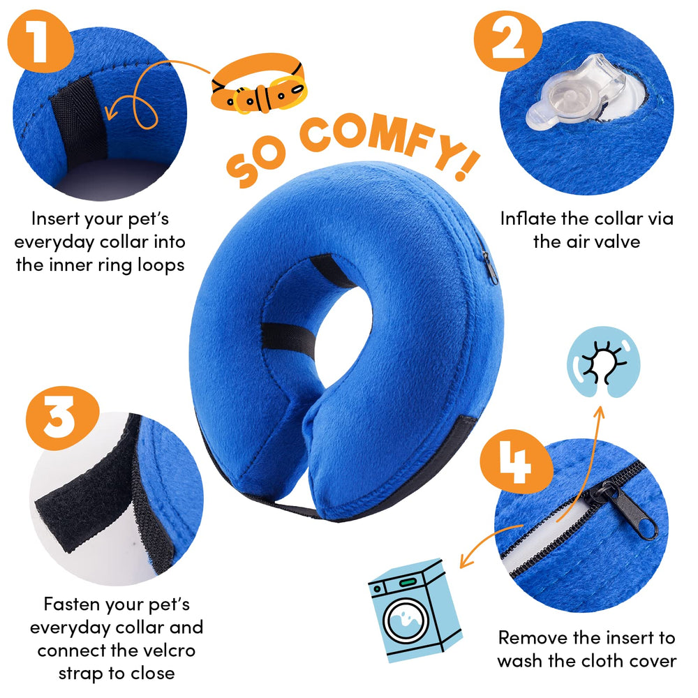 BENCMATE soft donut collar close-up highlighting gentle support and washable fabric