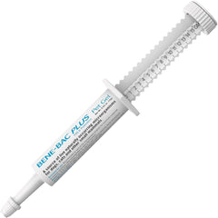 Bene-Bac Pet Gel 3-pack syringes pack demonstrates dial-a-dose convenience for pet gut balance