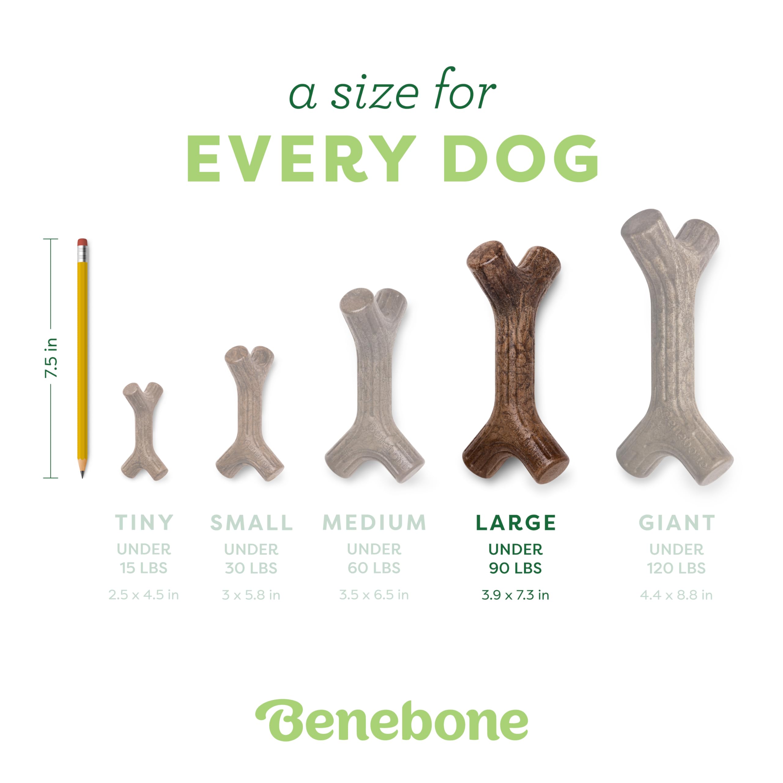 Benebone Maplestick unique-chew-shape in use, promotes easy grip and satisfying grind.