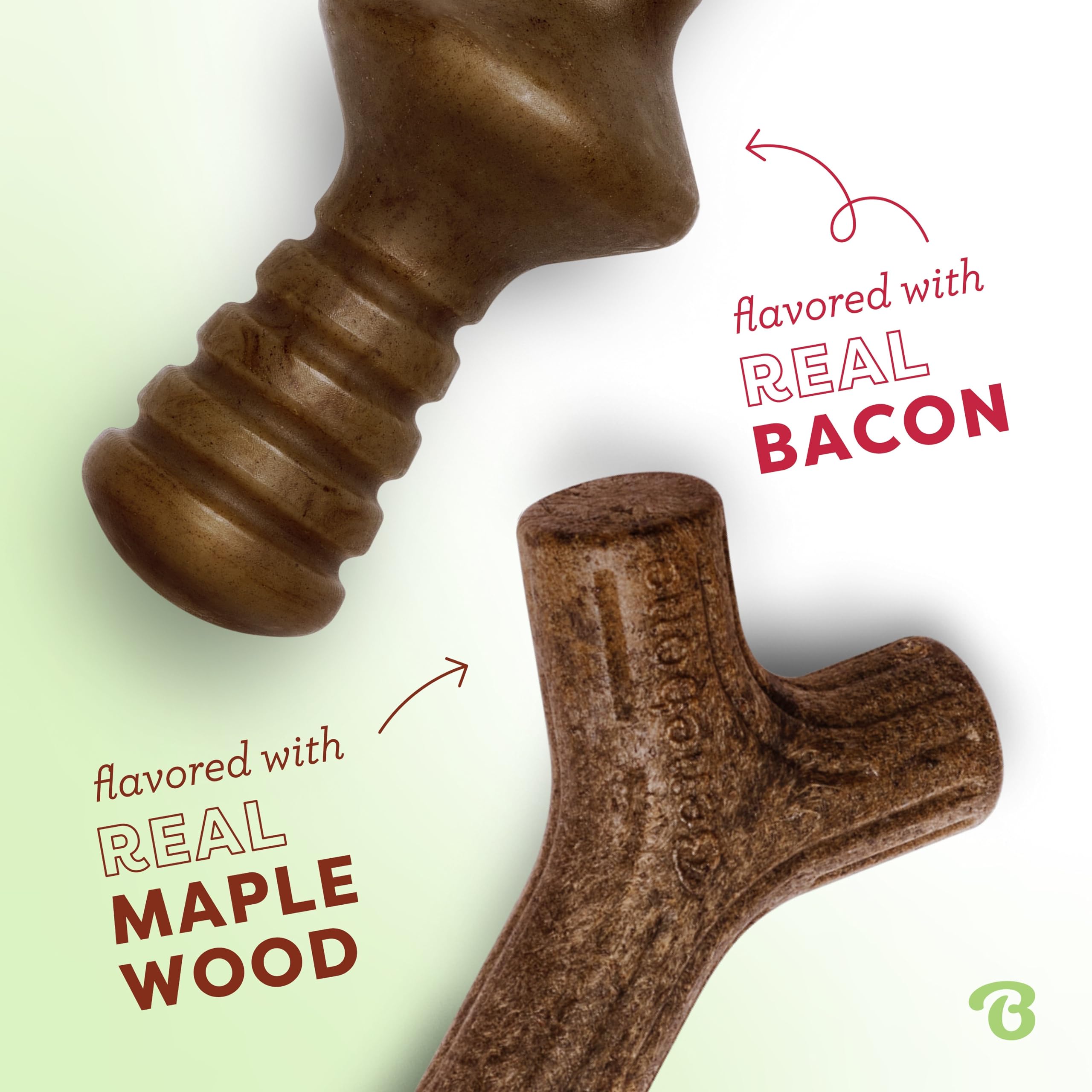 Benebone Tiny Zaggler with maple wood for engaging play and flavor
