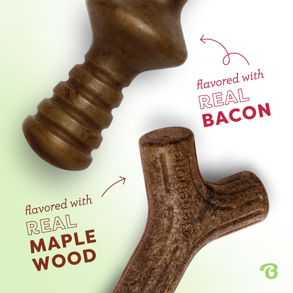 Benebone Tiny Zaggler with maple wood for engaging play and flavor