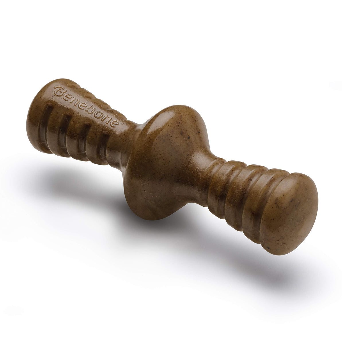 Benebone Zaggler rolling toy bacon flavor promotes interactive play and chewing.