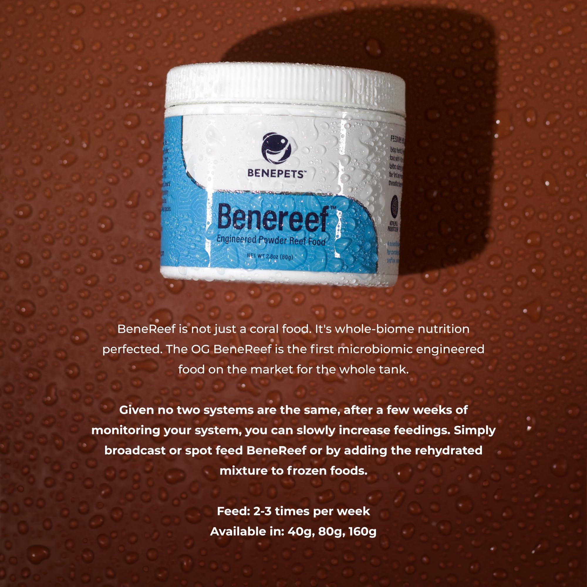 Benepets BeneReef color-boosting formula supports vibrant coloration and enhanced reef vitality