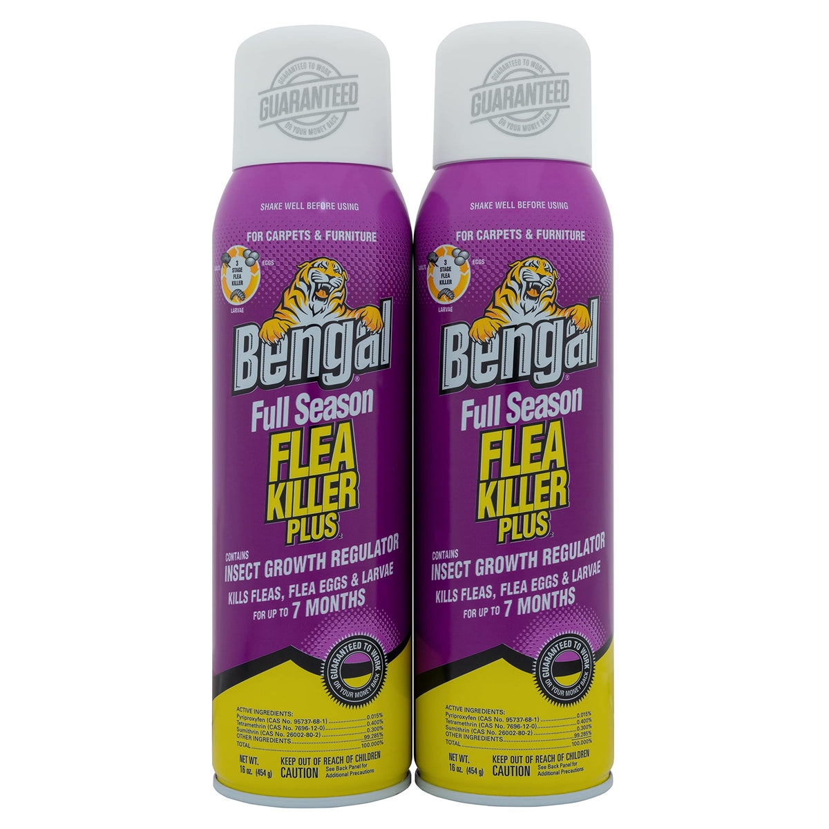 Bengal Full Season Flea Killer Plus pack shot shows the two-pack pest protection set