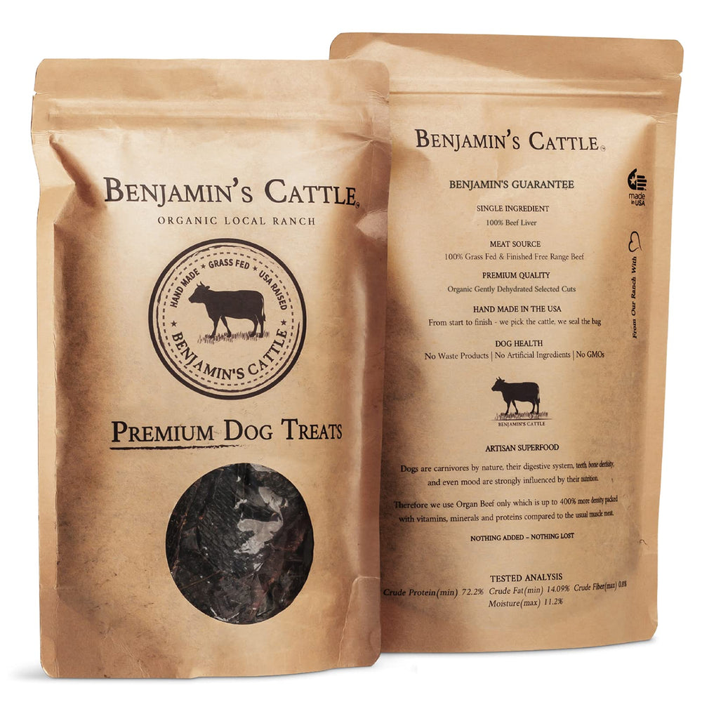 Benjamin's Cattle beef liver slices showing rich color for training rewards