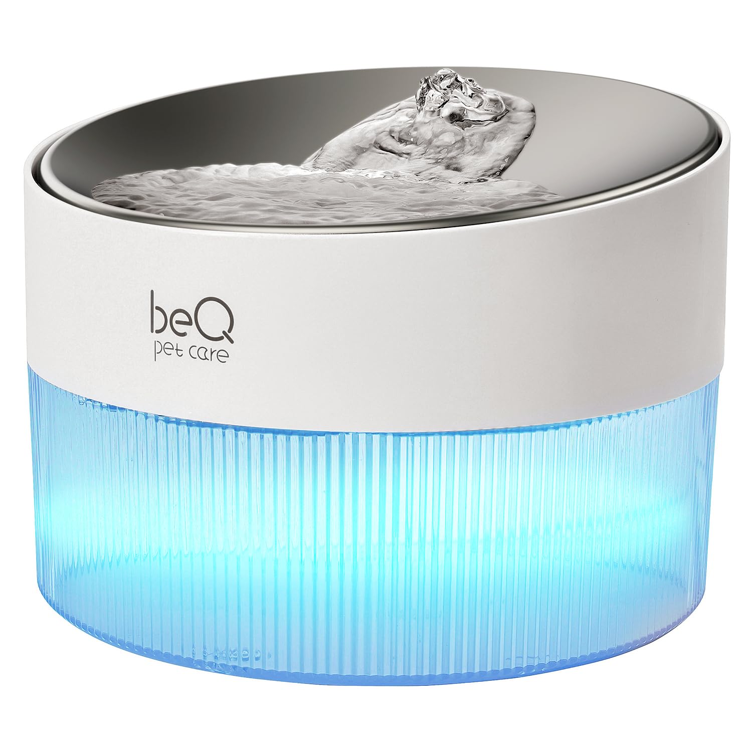BeQ Cat Water Fountain front view shows stainless steel top and hydration-friendly design.