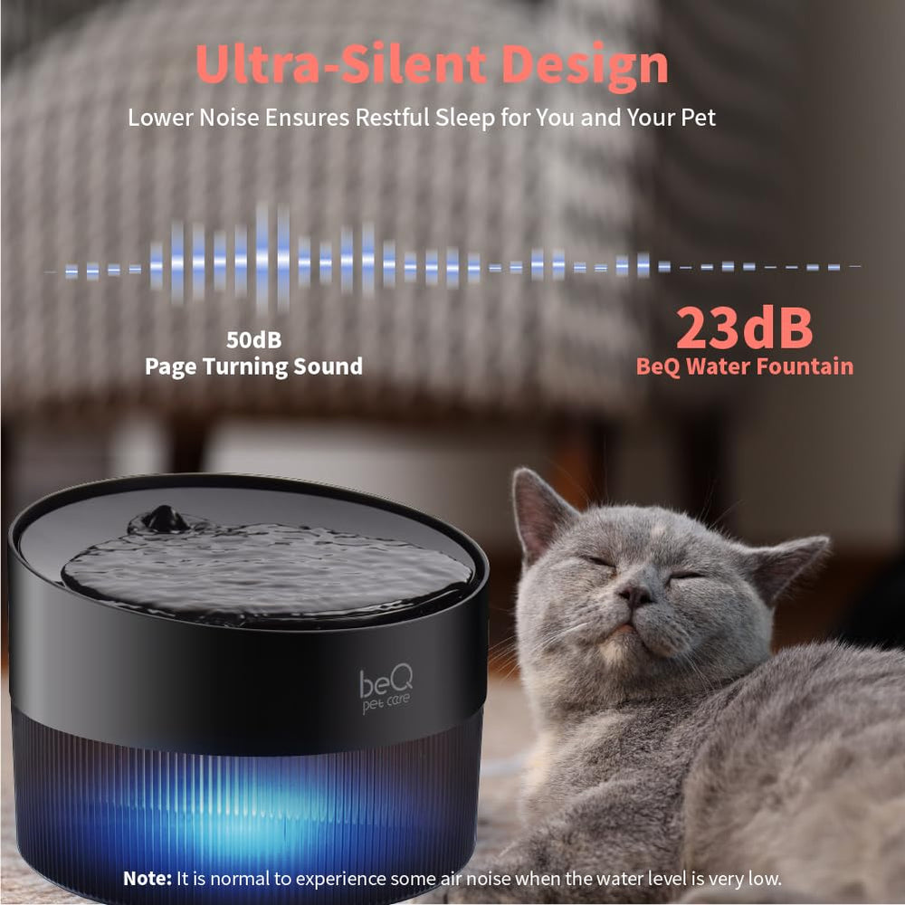 BEQ Cat Water Fountain removable design makes cleaning quick and simple.