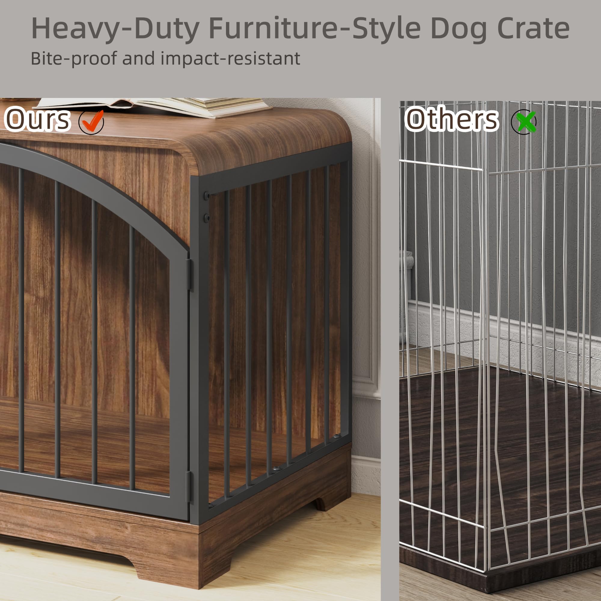 Berenlefe retro brown finish close-up showcases durable waterproof coating and easy cleaning.