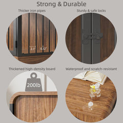 Berenlefe wooden kennel furniture dimensions emphasize ample interior space and comfort.